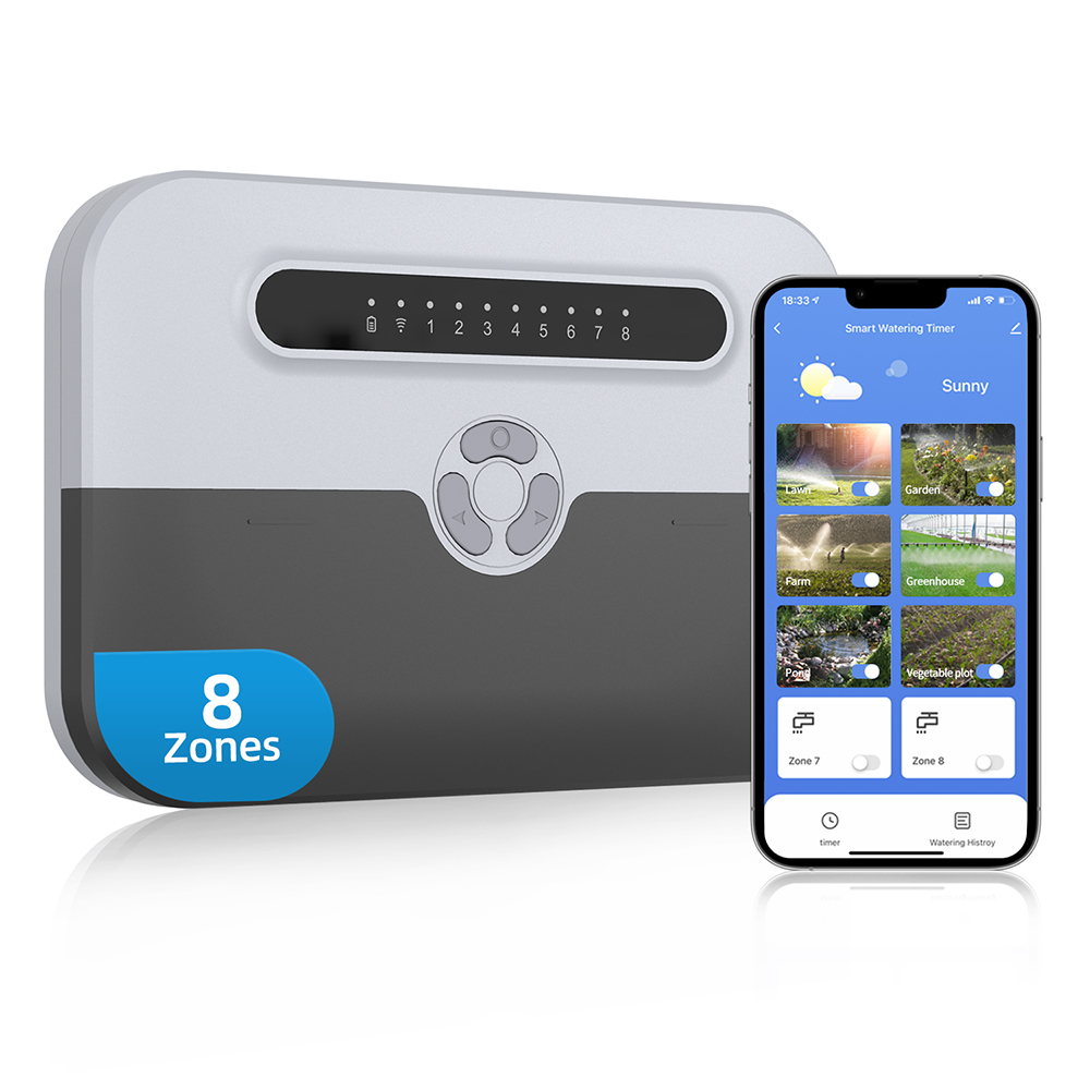 Smart Lawn Sprinkler Controller WiFi Irrigation Controller 8 Zone Wireless Irrigation Control